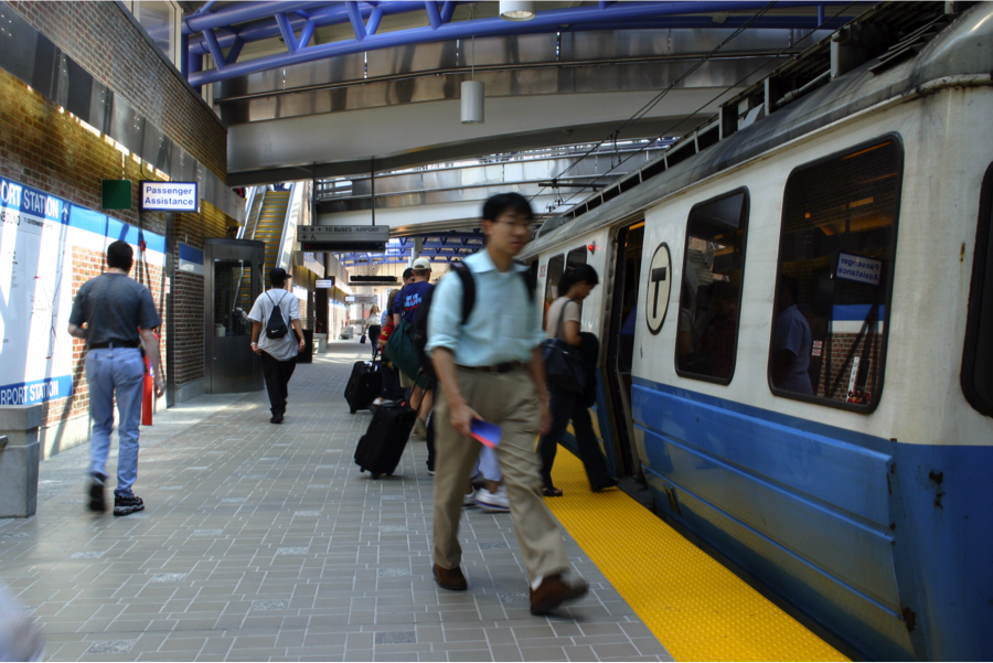 Photo of the MBTA's Blue Line