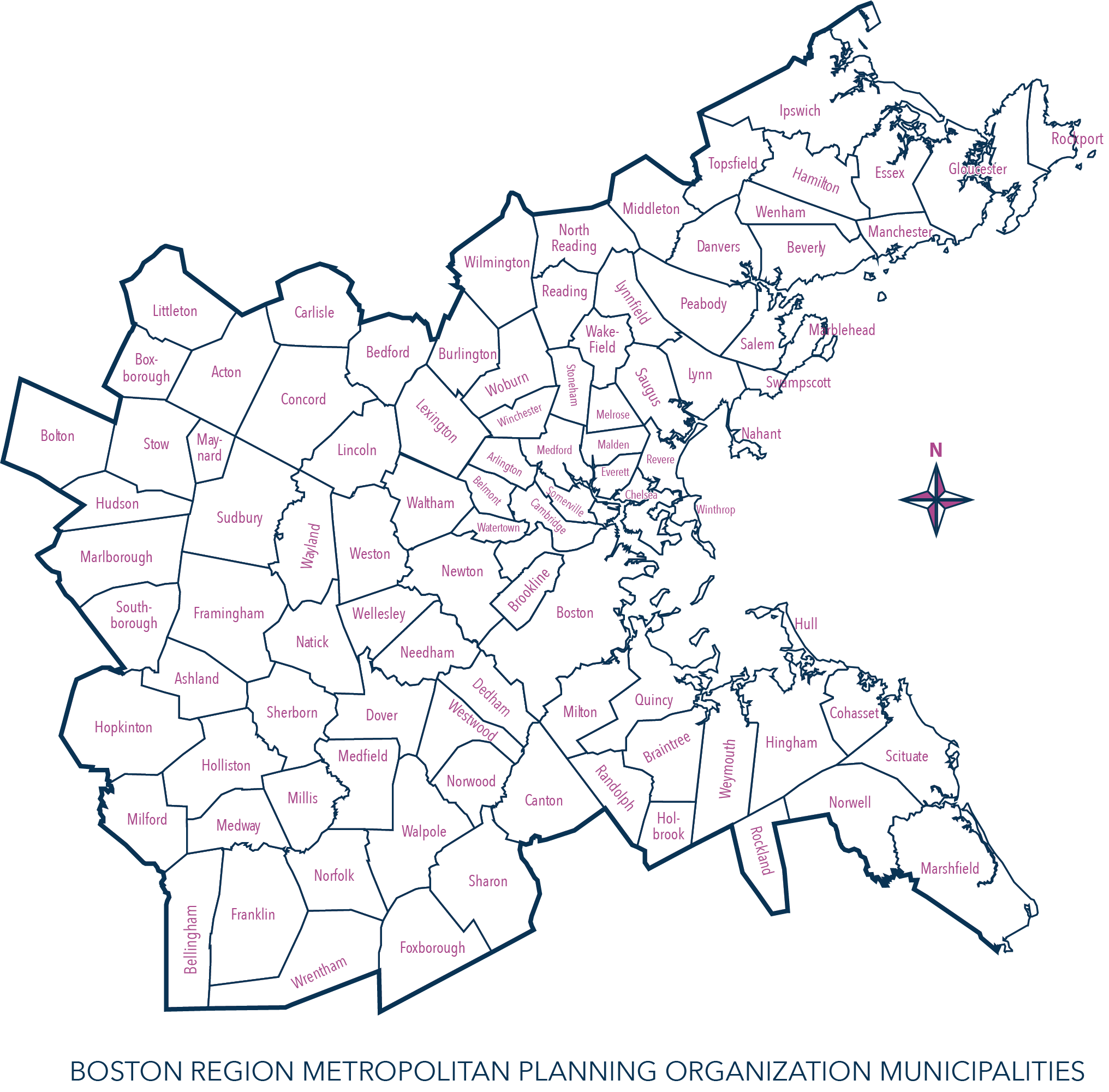 Map of the Boston Region MPO